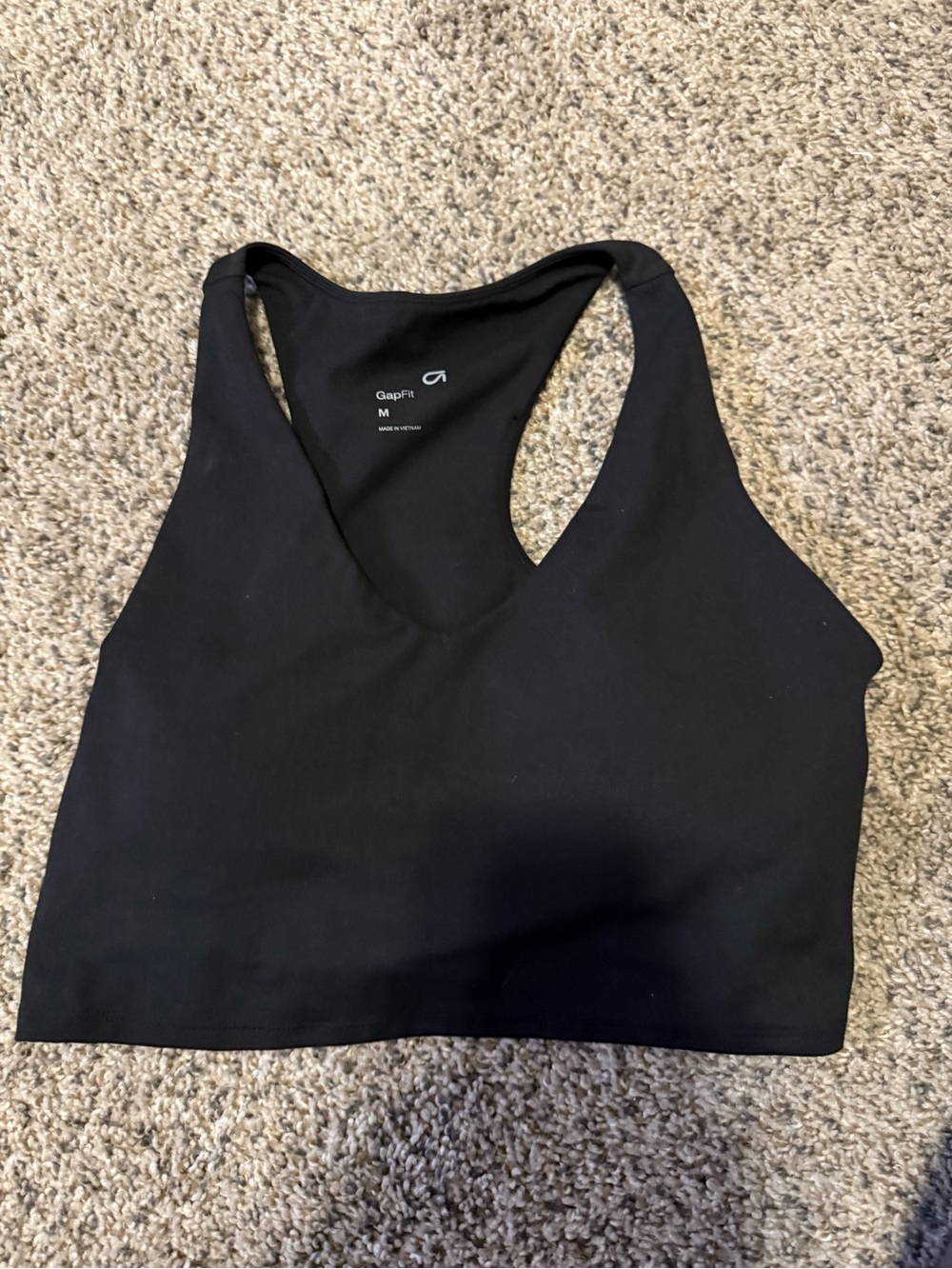 GAP Black Racerback Crop Tank